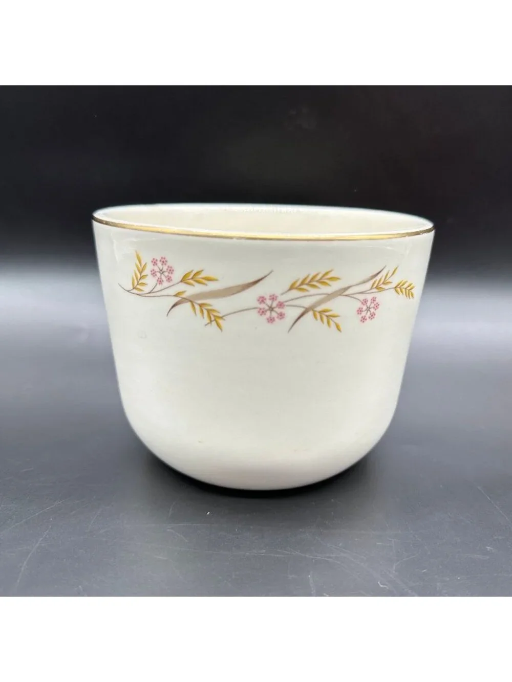Vintage Mixing Bowl Pink Flowers Mid Century Cottage Farmhouse 1950s Kitchen